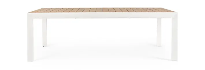Bizzotto Tavoli>TAVOLO IN ALLUMINIO 220-340X100 BIANCO YK11 - BELMAR