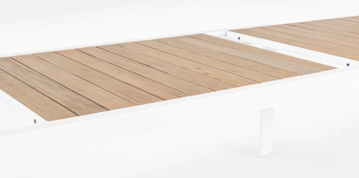 Bizzotto Tavoli>TAVOLO IN ALLUMINIO 220-340X100 BIANCO YK11 - BELMAR