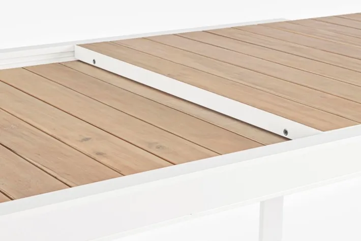 Bizzotto Tavoli>TAVOLO IN ALLUMINIO 220-340X100 BIANCO YK11 - BELMAR