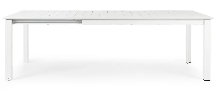 Bizzotto Tavoli>TAVOLO IN ALLUMINIO 160/240X100 BIANCO CX21 - KONNOR