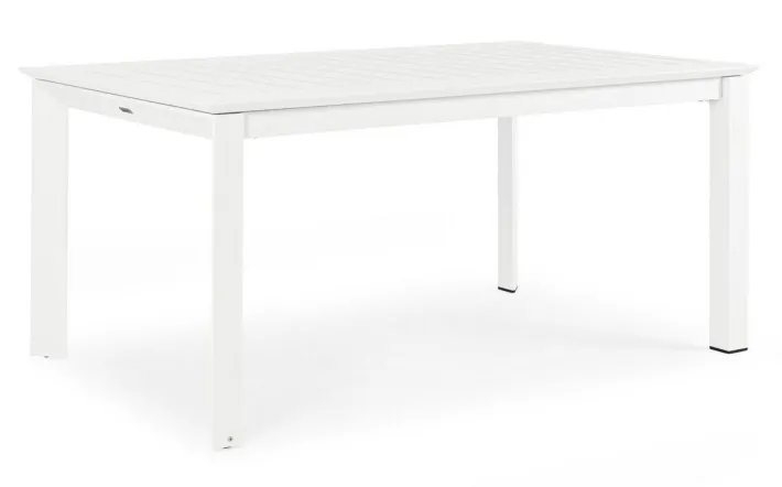 Bizzotto Tavoli>TAVOLO IN ALLUMINIO 160/240X100 BIANCO CX21 - KONNOR