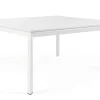 Bizzotto Tavoli>TAVOLO IN ALLUMINIO 110/160X160 BIANCO CX21 - KONNOR