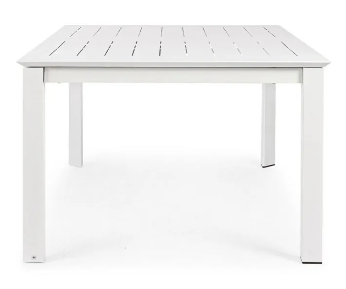 Bizzotto Tavoli>TAVOLO IN ALLUMINIO 110/160X160 BIANCO CX21 - KONNOR