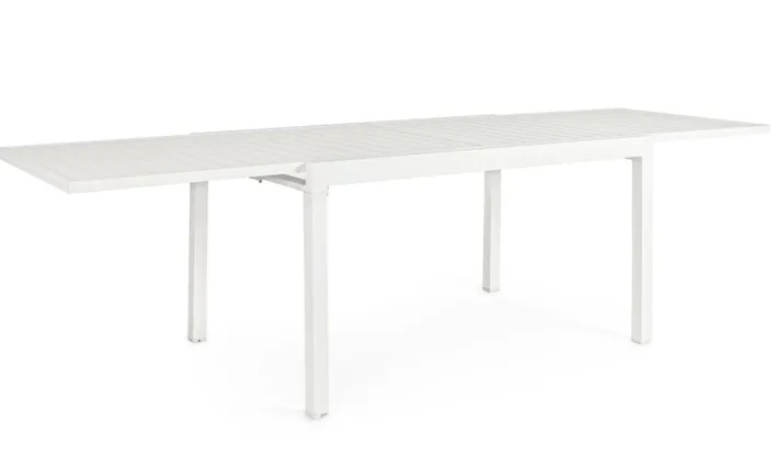 Bizzotto Tavoli>TAVOLO IN ALLUMINIO 135/270X90 BIANCO YK11 - PELAGIUS