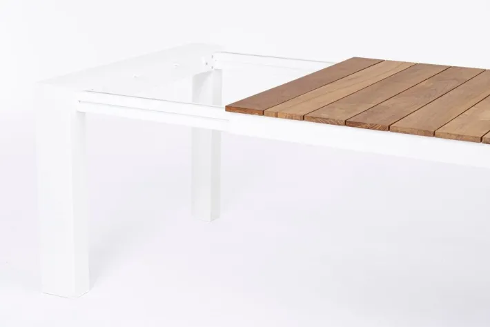 Bizzotto Tavoli>TAVOLO IN ALLUMINIO 253/319/384X110 BIANCO GK50 - CAMERON