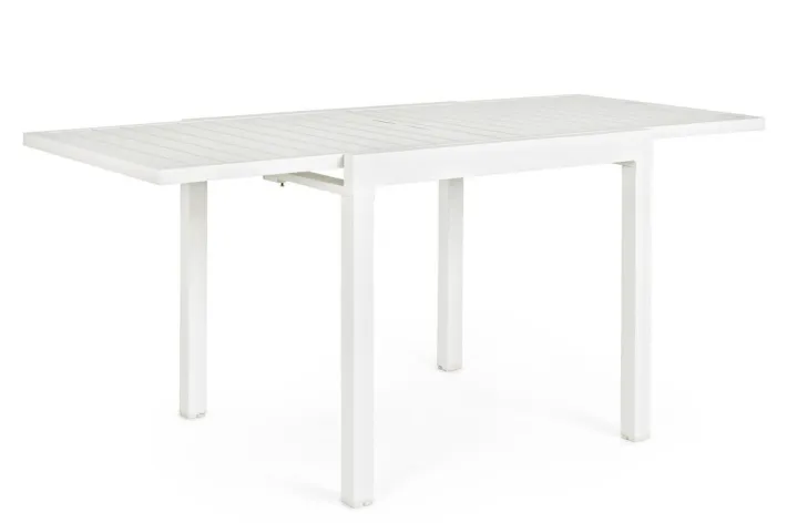 Bizzotto Tavoli>TAVOLO IN ALLUMINIO 83/166X80 BIANCO YK11 - PELAGIUS