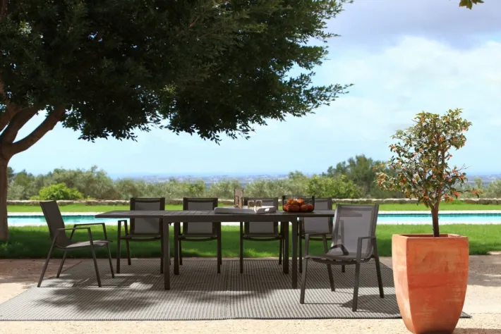 Bizzotto Tavoli>TAVOLO IN ALLUMINIO 135-270X90 COFFEE YK14 - PELAGIUS