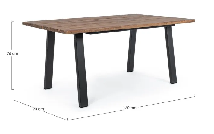 Bizzotto Tavoli>TAVOLO IN LEGNO ANTRACITE 160X90 - OSLO FSC