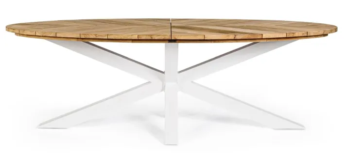 Bizzotto Tavoli>TAVOLO IN TEAK BIANCO RT01 - PALMDALE