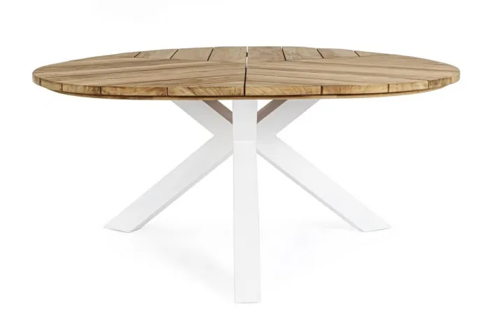 Bizzotto Tavoli>TAVOLO IN TEAK BIANCO RT01 - PALMDALE