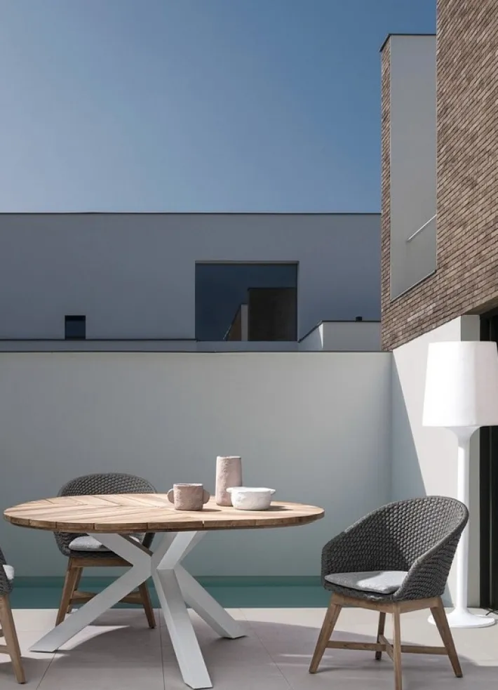 Bizzotto Tavoli>TAVOLO IN TEAK BIANCO RT01 - PALMDALE