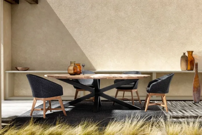 Bizzotto Tavoli>TAVOLO IN TEAK CARBON RT02 - PALMDALE