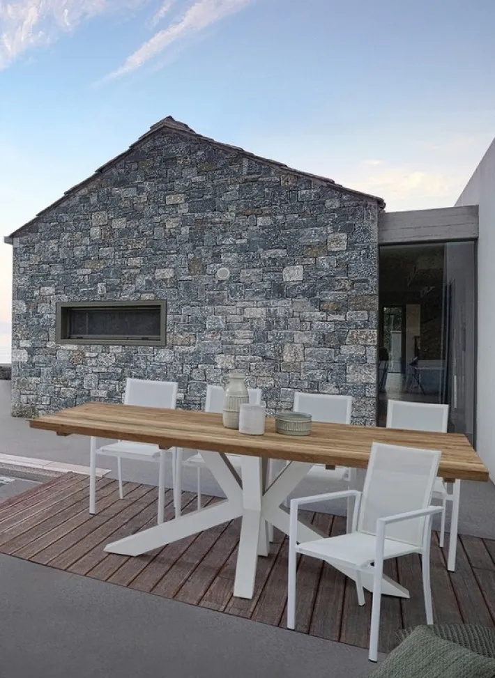 Bizzotto Tavoli>TAVOLO IN TEAK RICICLATO BIANCO PM01 - RAMSEY