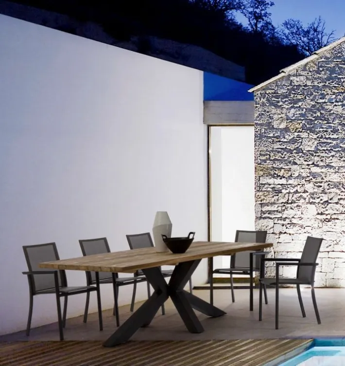 Bizzotto Tavoli>TAVOLO IN TEAK RICICLATO NERO PM02 - RAMSEY