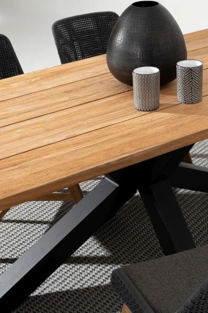 Bizzotto Tavoli>TAVOLO IN TEAK RICICLATO NERO PM02 - RAMSEY