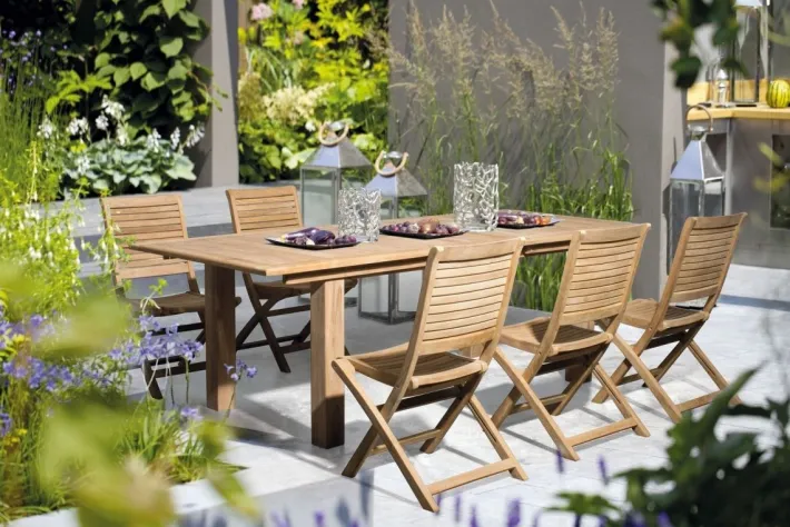 Bizzotto Tavoli>TAVOLO IN TEAK 180/240X100 - MARYLAND