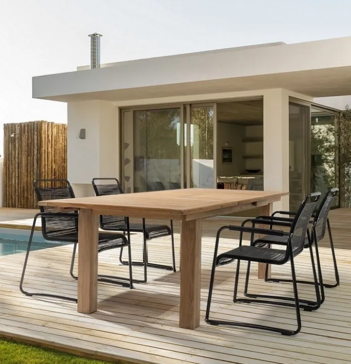 Bizzotto Tavoli>TAVOLO IN TEAK 180/240X100 - MARYLAND