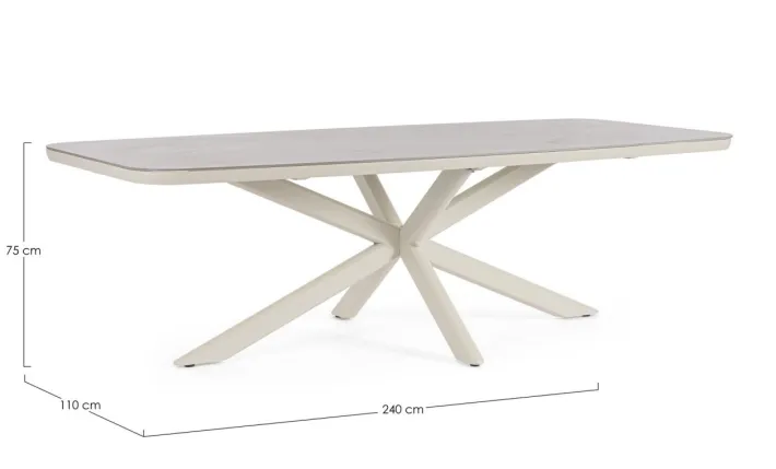 Bizzotto Tavoli>TAVOLO ISACCO 240X110 PELICAN