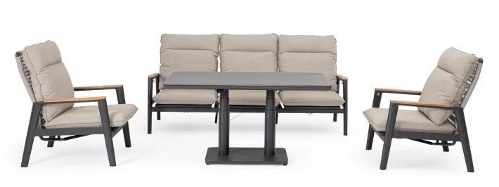 Bizzotto Tavoli>TAVOLO MIGUEL 140X80X51/72 ANTR JX55