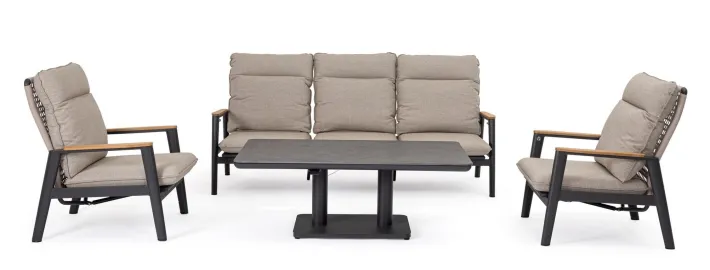 Bizzotto Tavoli>TAVOLO MIGUEL 140X80X51/72 ANTR JX55