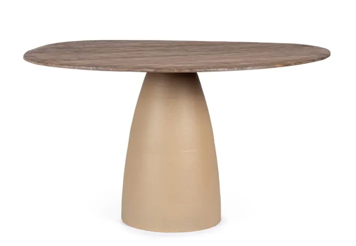 Bizzotto Tavoli>TAVOLO STANLEY TOP RUSTIC BROWN 140