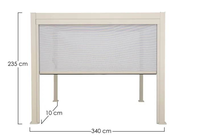 Bizzotto Pergole E Gazebo>TENDA RULLO PERGOLA OCEAN LATO 3.6M SETA
