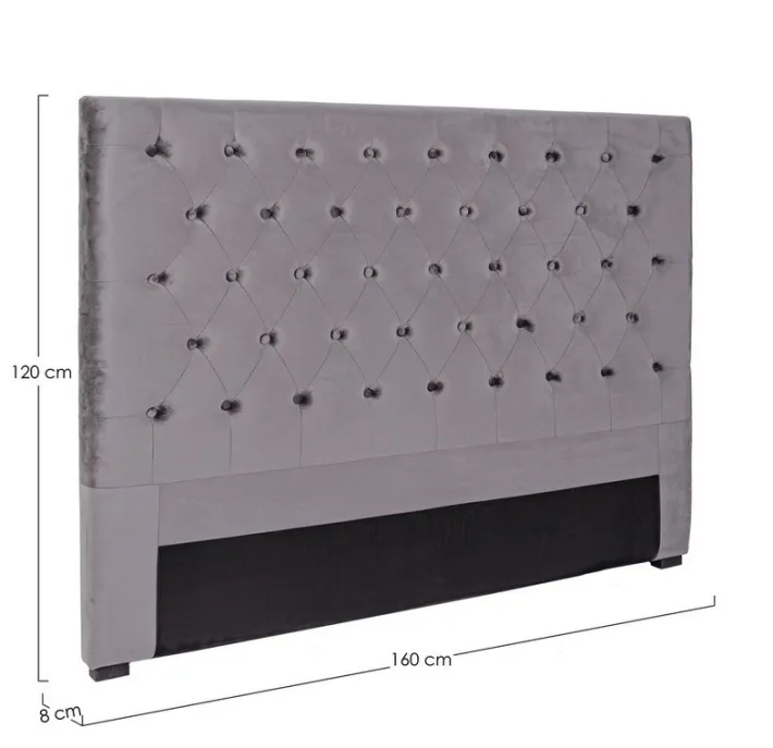 Bizzotto Letti>TESTIERA LETTO IN LEGNO GRIGIO SCURO 160 - CASPAR