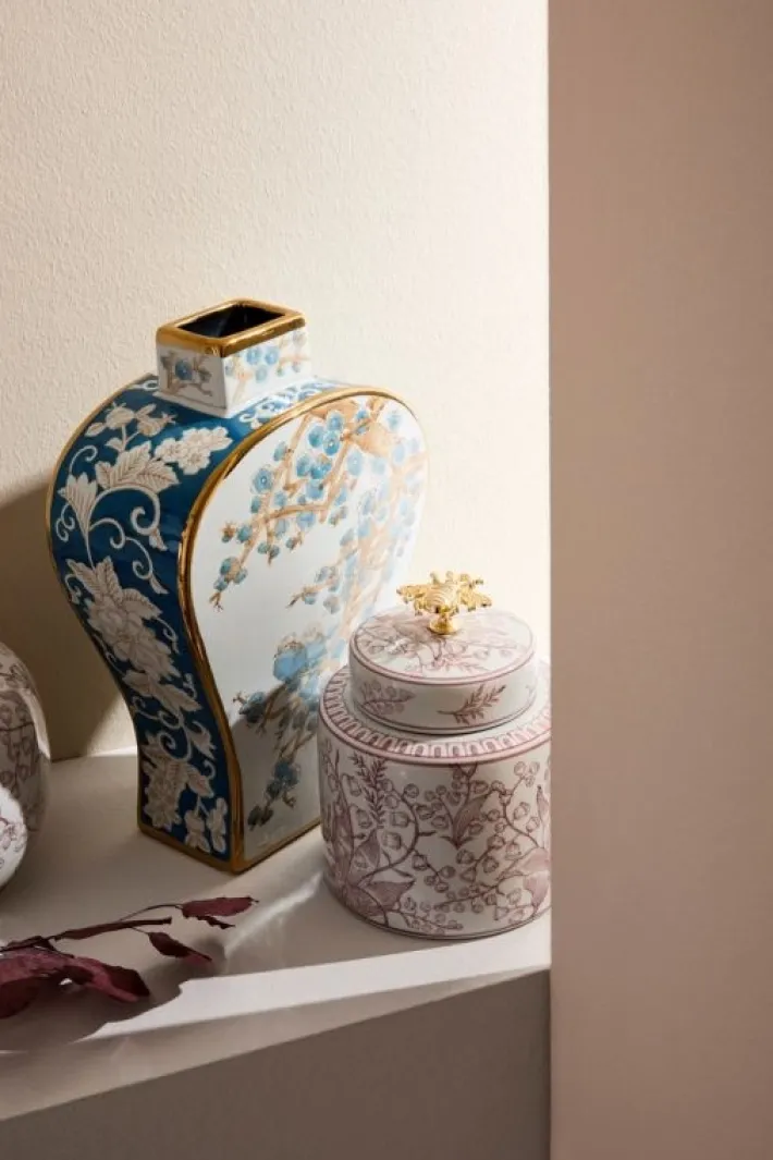 Bizzotto Vasi>VASO CAI C-TAPPO CIL ROSSO BIANCO H19