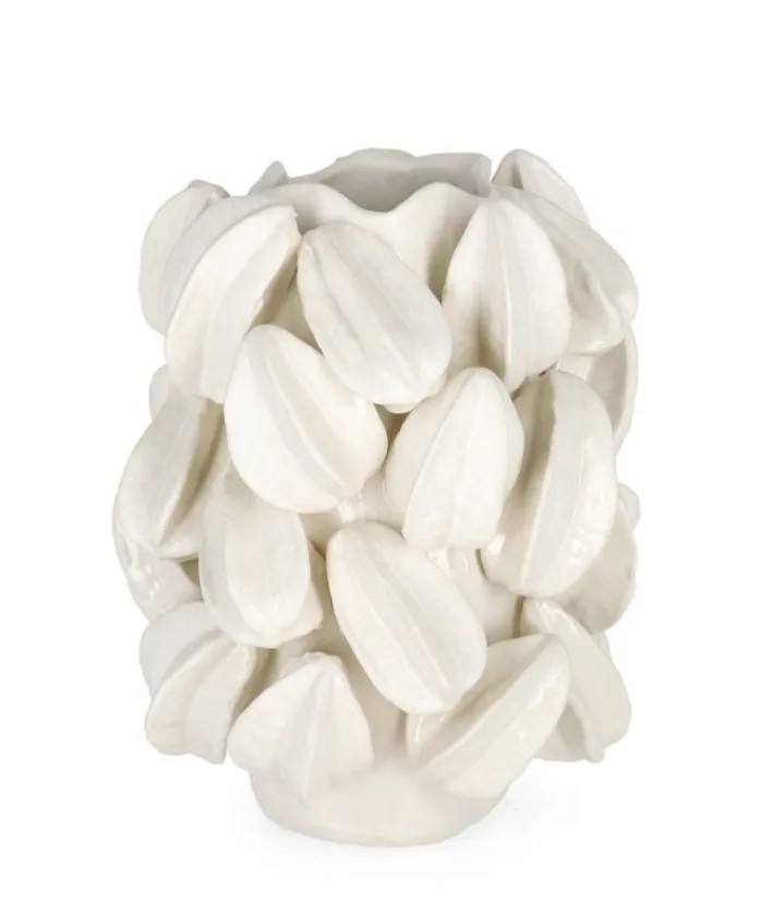 Bizzotto Vasi>VASO CARAMBOLA BIANCO H31