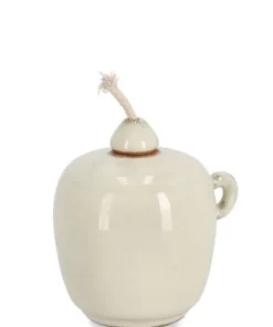 Bizzotto Oggettistica>VASO CON STOPPINO ESMA BEIGE H11,5
