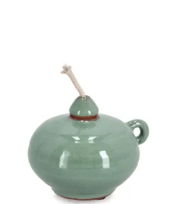 Bizzotto Oggettistica>VASO CON STOPPINO ESMA VERDE H9