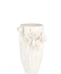 Bizzotto Vasi>VASO DECORATIVO POPPY BIANCO H22