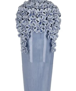 Bizzotto Vasi>VASO DECORATIVO TREASURE AZZURRO H40