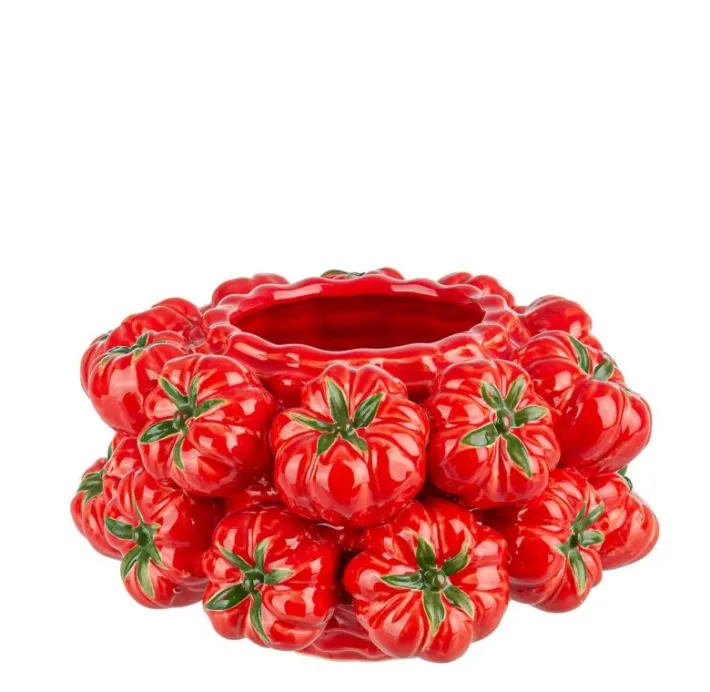 Bizzotto Vasi>VASO GAZPACHO ROSSO TONDO D26