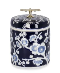 Bizzotto Vasi>VASO MENG C-TAPPO CIL BLU BIANCO H16