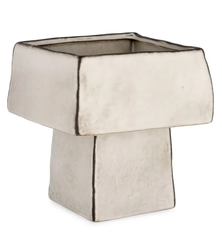 Bizzotto Vasi>VASO NIKOS QUADRATO ALTO BIANCO H24,5