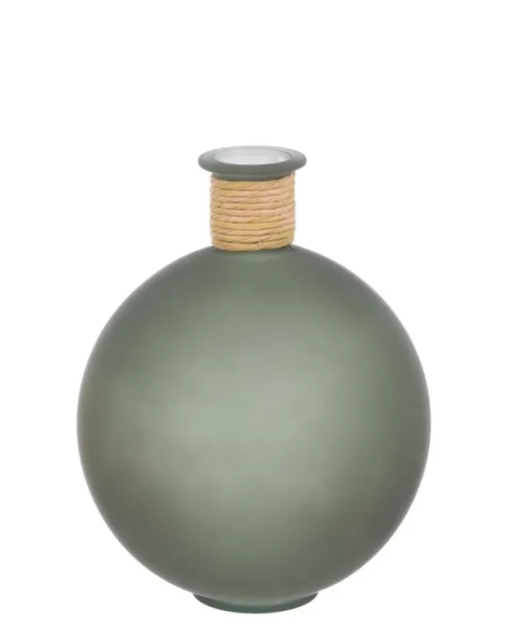Bizzotto Vasi>VASO ROTANG BOMB VT VERDE H25