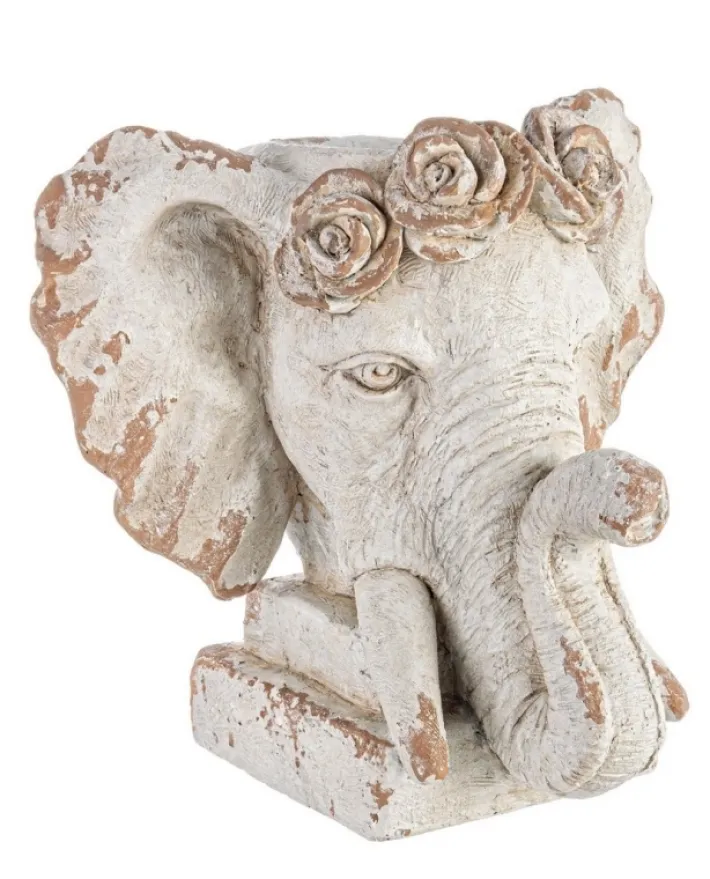 Bizzotto Vasi E Coprivasi>VASO TESTA ELEFANTE MAGNESIA H43