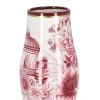 Bizzotto Vasi>VASO ZHEN BOMB ROSSO BIANCO ORO H26
