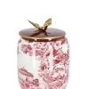 Bizzotto Vasi>VASO ZHEN C-TAPPO ROSSO BIANCO ORO H23