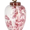 Bizzotto Vasi>VASO ZHEN C-TAPPO ROSSO BIANCO ORO H32