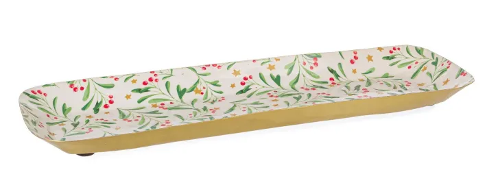 Bizzotto Decorazione Tavola>VASSOIO DECOR SYLVAN RETT AGRIFOGL 41X13