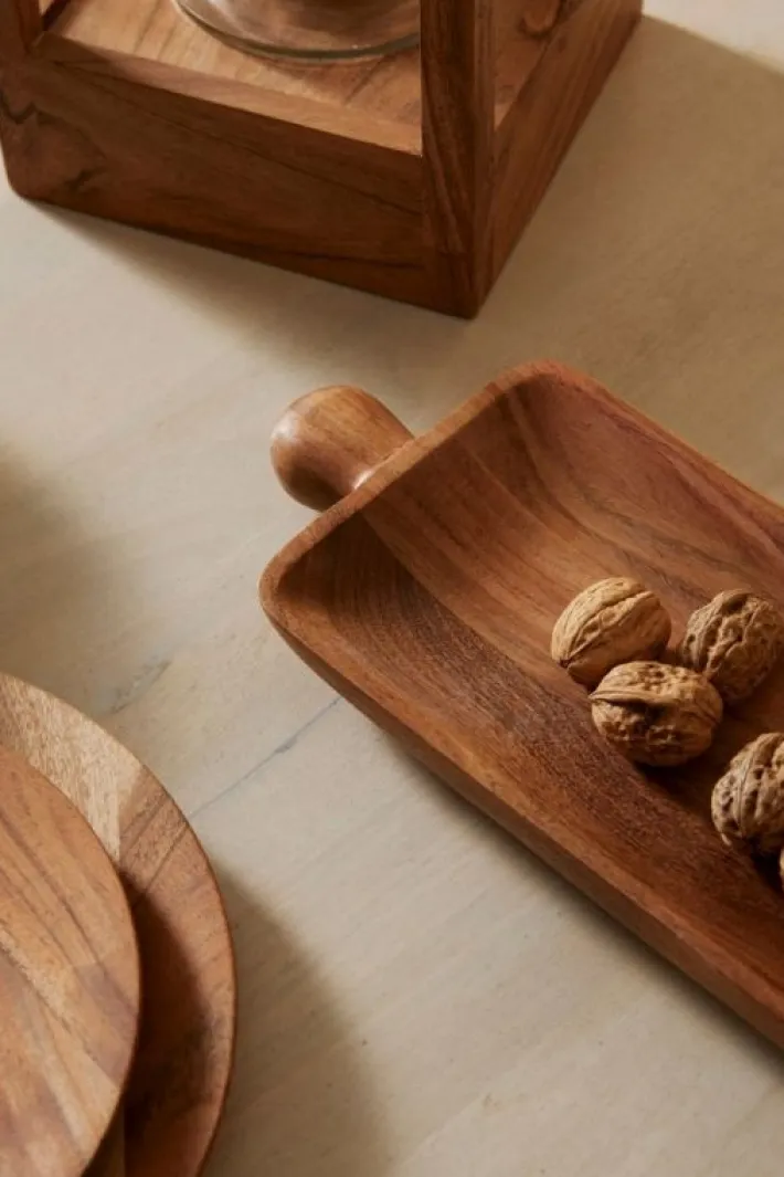 Bizzotto Vassoi E Centro Tavola>VASSOIO DECORATIVO AIMI LEGNO NATUR H3,5