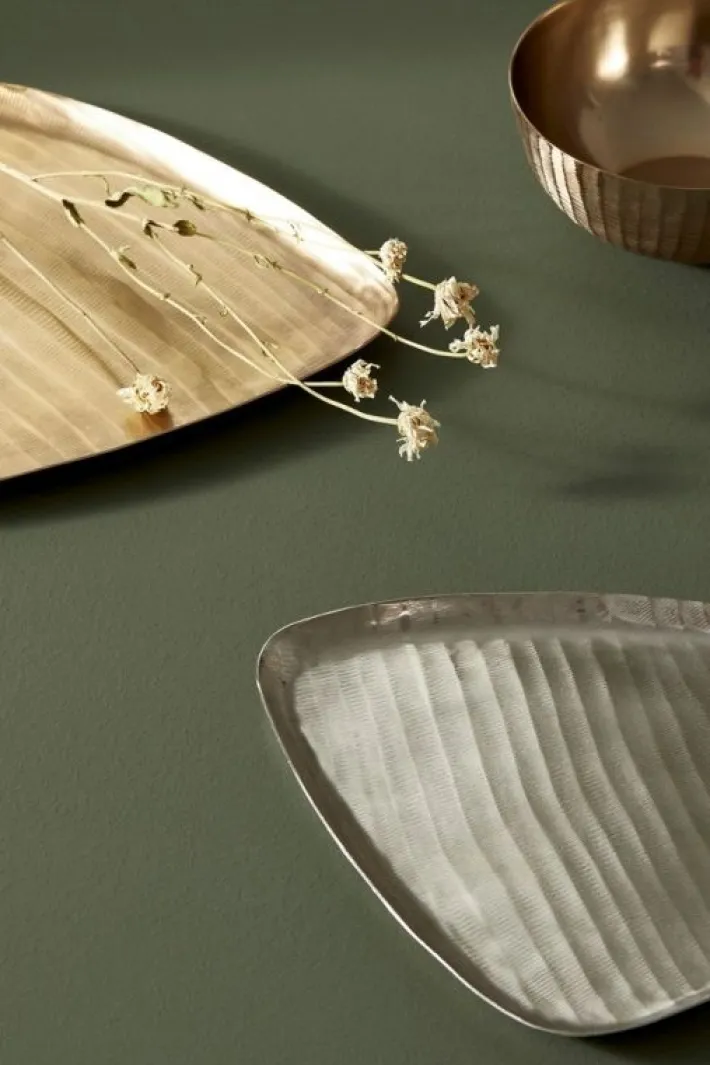 Bizzotto Coprivasi>VASSOIO DECORATIVO CHISEL ORO 38X34