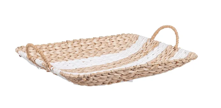 Bizzotto Ceste Decorative>VASSOIO HEAVING RETT BIANCO 38X28