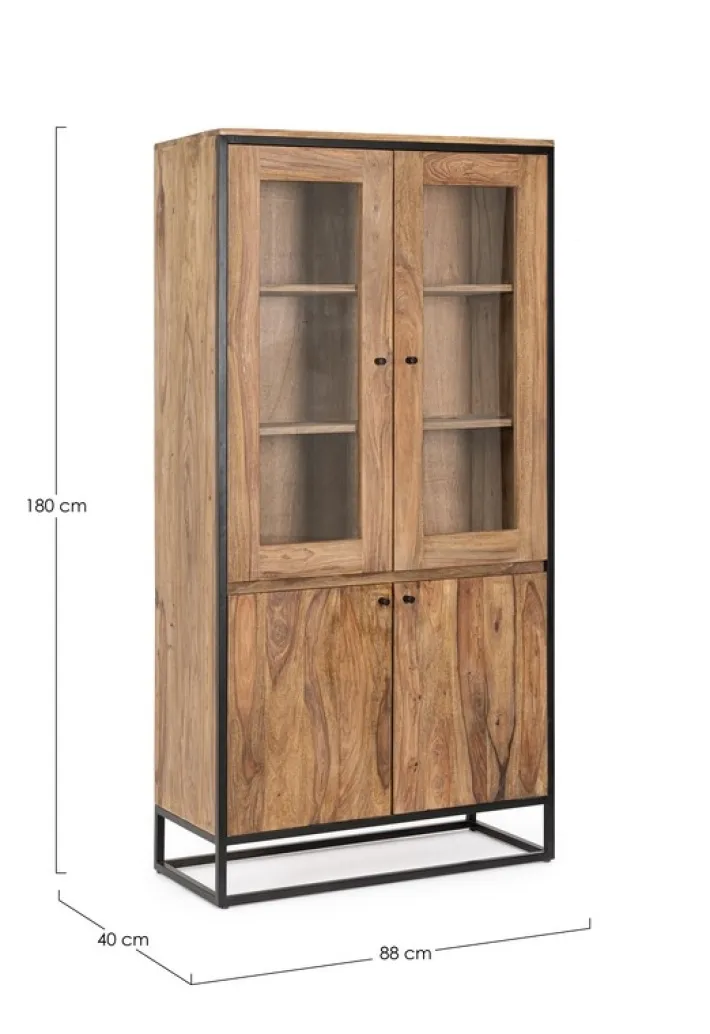 Bizzotto Vetrine>VETRINA IN LEGNO SHEESHAM - NARTAN
